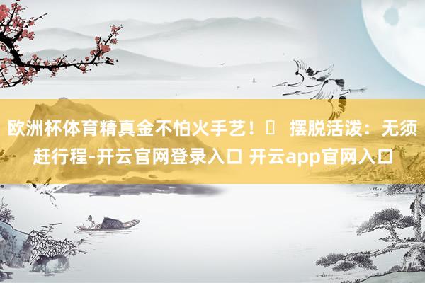 欧洲杯体育精真金不怕火手艺！✅ 摆脱活泼：无须赶行程-开云官网登录入口 开云app官网入口