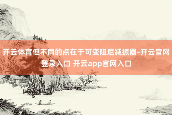 开云体育但不同的点在于可变阻尼减振器-开云官网登录入口 开云app官网入口
