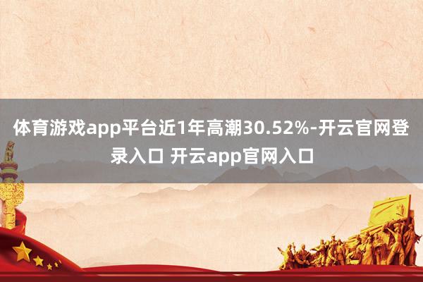 体育游戏app平台近1年高潮30.52%-开云官网登录入口 开云app官网入口
