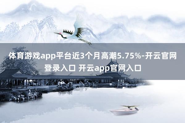 体育游戏app平台近3个月高潮5.75%-开云官网登录入口 开云app官网入口