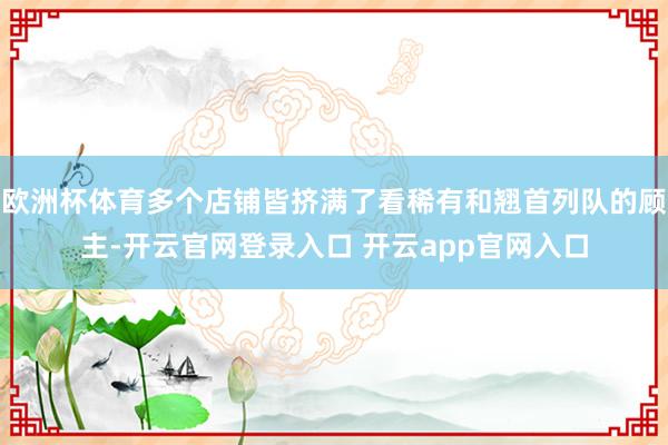 欧洲杯体育多个店铺皆挤满了看稀有和翘首列队的顾主-开云官网登录入口 开云app官网入口