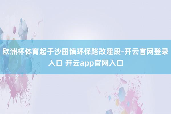欧洲杯体育起于沙田镇环保路改建段-开云官网登录入口 开云app官网入口