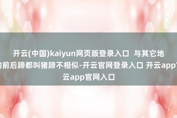 开云(中国)kaiyun网页版登录入口 与其它地点将猪的前后蹄都叫猪蹄不相似-开云官网登录入口 开云app官网入口