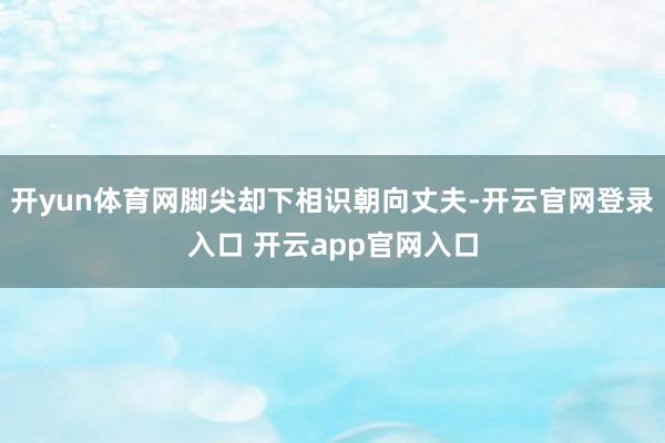 开yun体育网脚尖却下相识朝向丈夫-开云官网登录入口 开云app官网入口